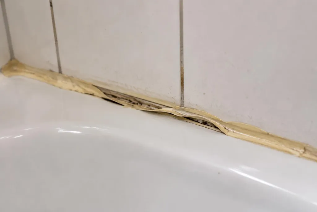 Kitbedrijf Zeewolde – loslatende kit naast het bad